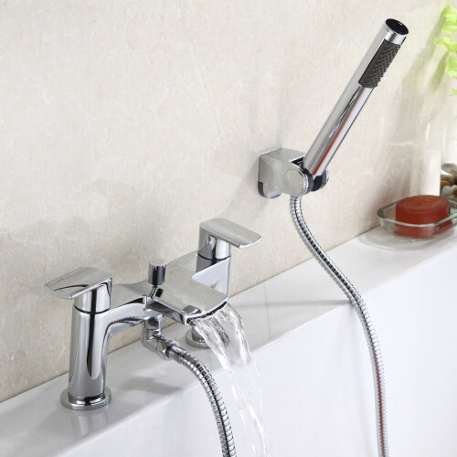 NES Home Centa Waterfall Bath Shower Mixer Tap with Shower Kit