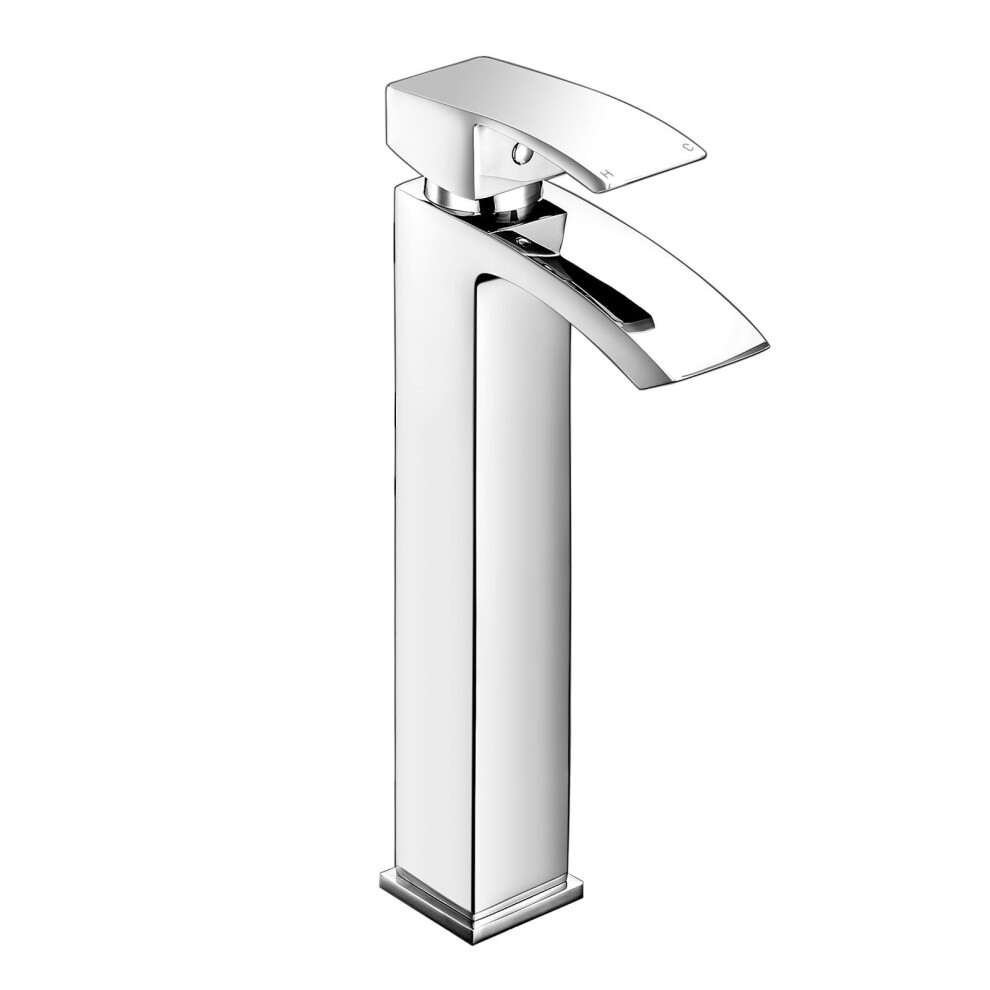 Tesa Waterfall High Rise Basin Mono Mixer Tap & Waste Chrome