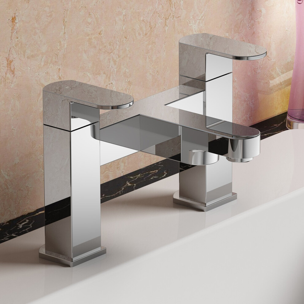 Kevon Cloakroom Basin Mono and Bath Filler Mixer Tap Set Chrome