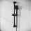 NES Home Square Shower Matte Black Handset and Hose with Slider Riser Rail Bracket 1