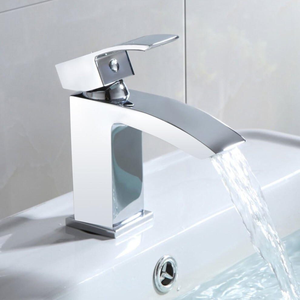 Arke Waterfall Modern Basin Mono Mixer Tap + Waste