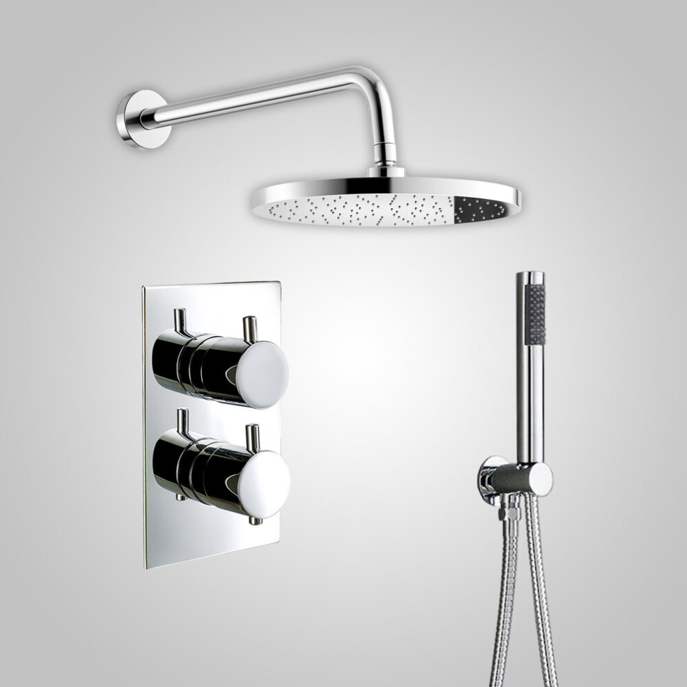 Violet Round Thermostatic Shower Mixer Set - Shower Head & Handset