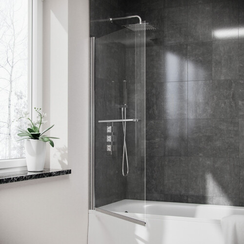 NES Home Denver 800mm Pivot Swing Door Shower Screen 1