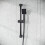 NES Home Square Shower Matte Black Handset and Hose with Slider Riser Rail Bracket 2