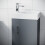 NES Home Nanuya 400mm Cloakroom Wall Hung Basin Vanity Unit Grey 4