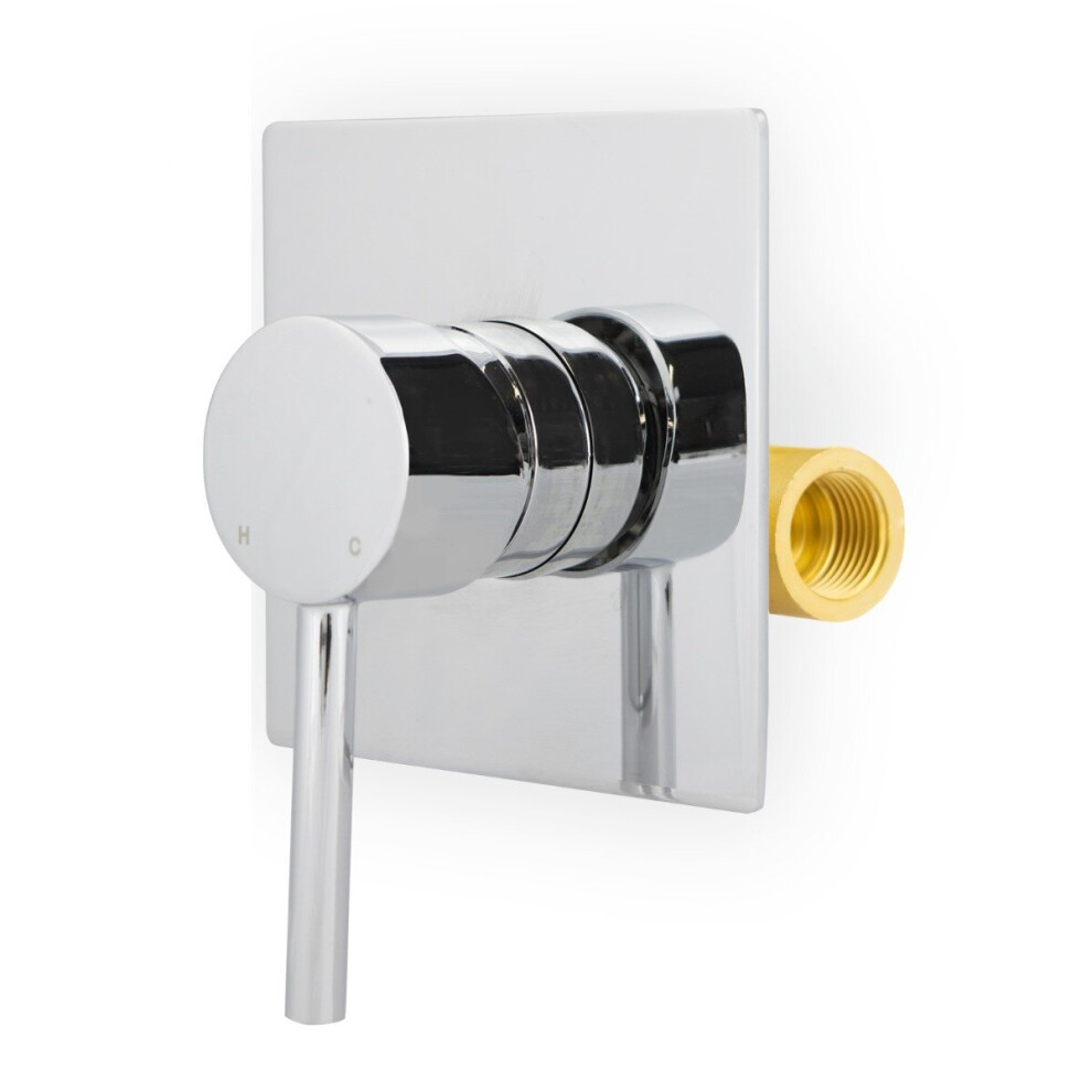 Elume Wall Mounted Round Manual Concealed Mixer Shut Off Valve 1/2"