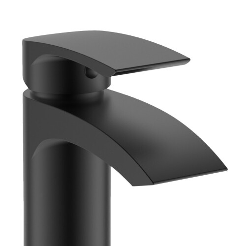 NES Home Libra Basin Mixer Tall Tap & Waste Black Matte 2