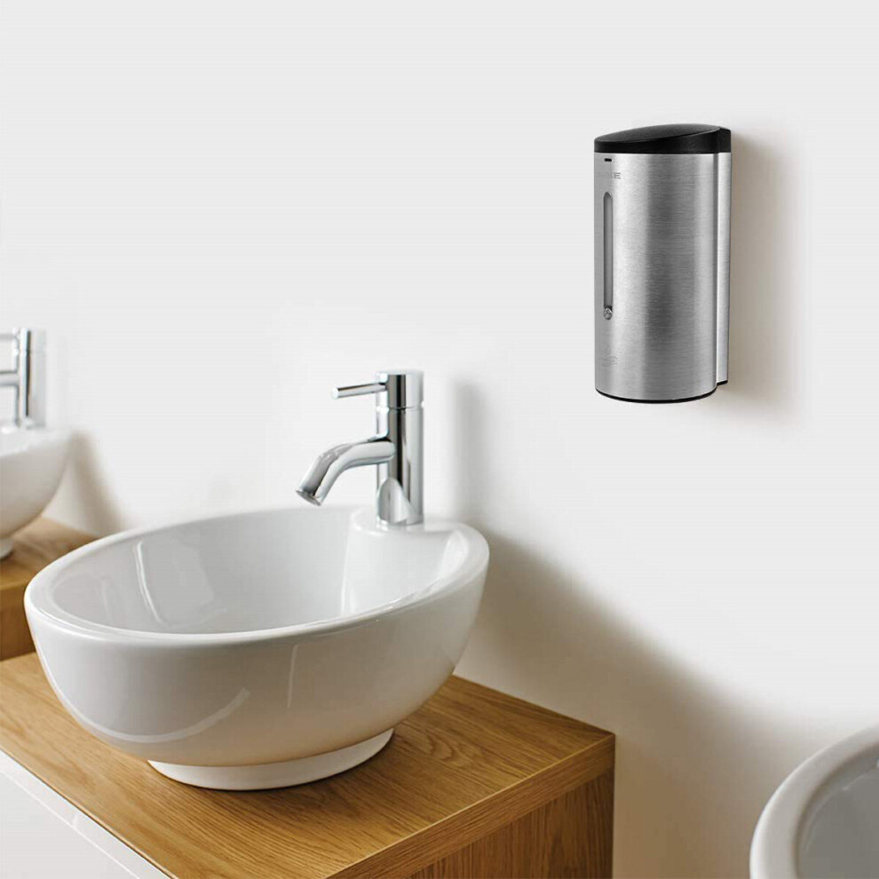 Nes Home Auto Soap Dispenser (Liquid Soap/Alcohol Gel) Brushed Metal