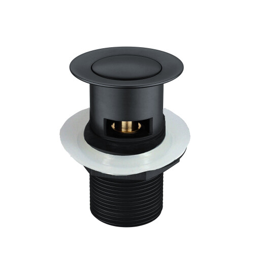 NES Home Black Matt Click Clack Pop up Slotted Basin Waste 1