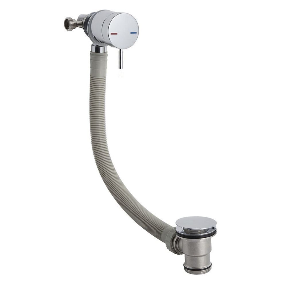 Bathroom Bath Filler With Control Valve & Sprung Waste & Overflow