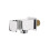 NES Home Square Chrome Wall Outlet Elbow Hose Connector & Shower Handset Holder 1