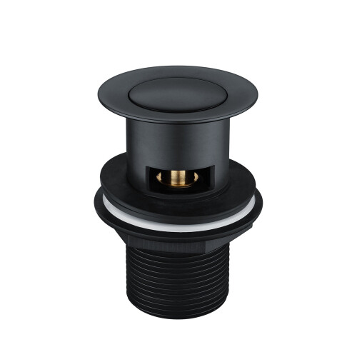 NES Home Black Matt Click Clack Pop up Slotted Basin Waste
