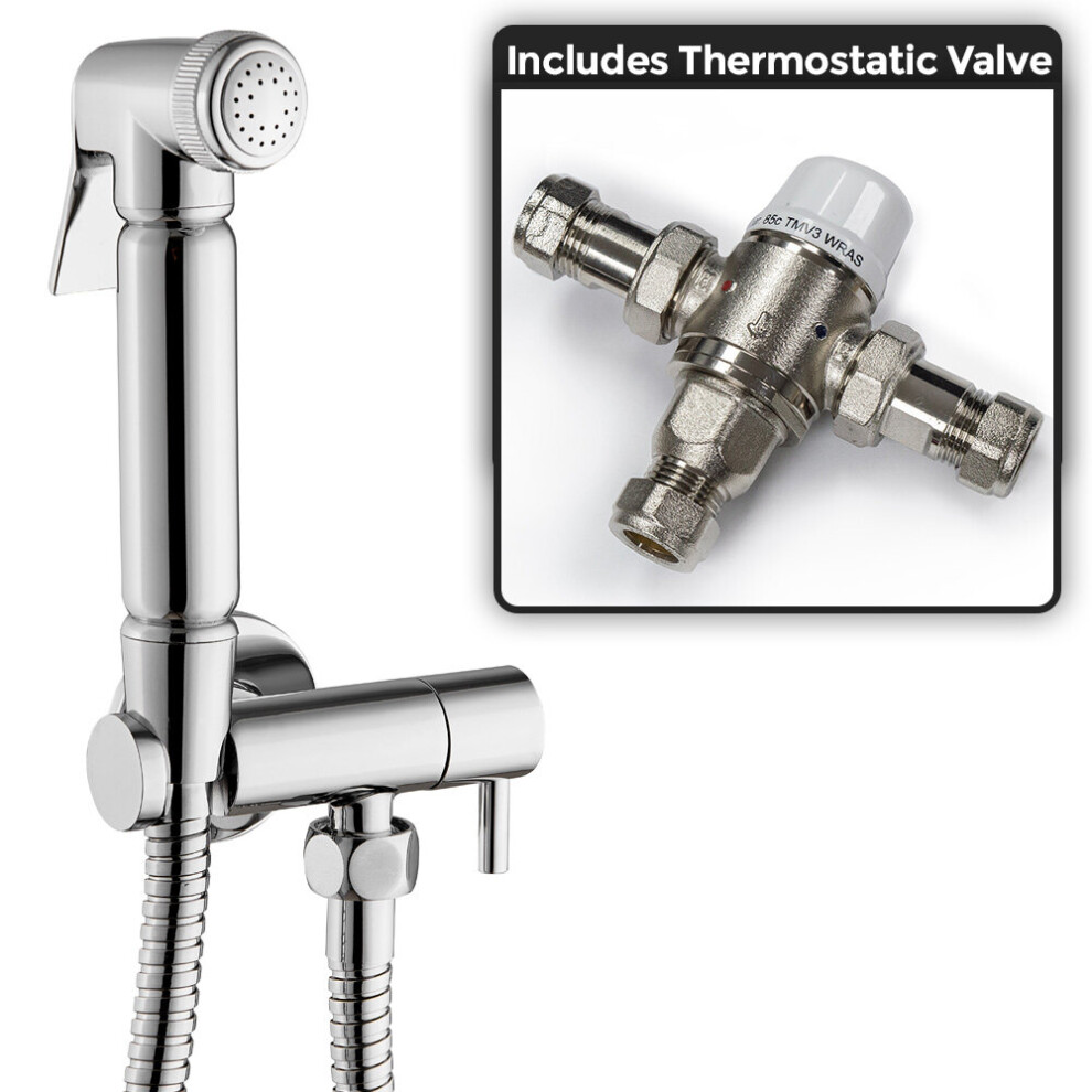 Nes Home Luxury Douche Bidet Kit And Thermostatic Mixing Valve Muslim Hygienic Spray