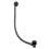 NES Home Round Flexible Matt Black Bath and Sprung Waste with Overflow 1