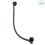 NES Home Round Flexible Matt Black Bath and Sprung Waste with Overflow 2