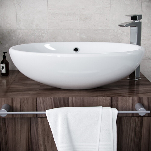 NES Home Morar Oval 600 mm Large Counter Top Basin 1