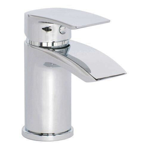 NES Home Libra Waterfall Basin Mono Mixer Tap & Waste Chrome 1