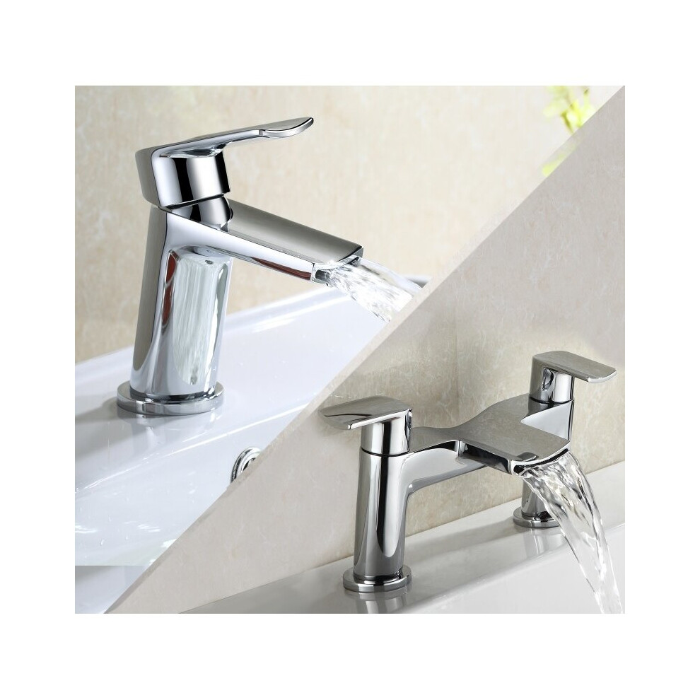 Wilpa Basin Mixer Tap & Bath Filler Tap Chrome 5060920922511