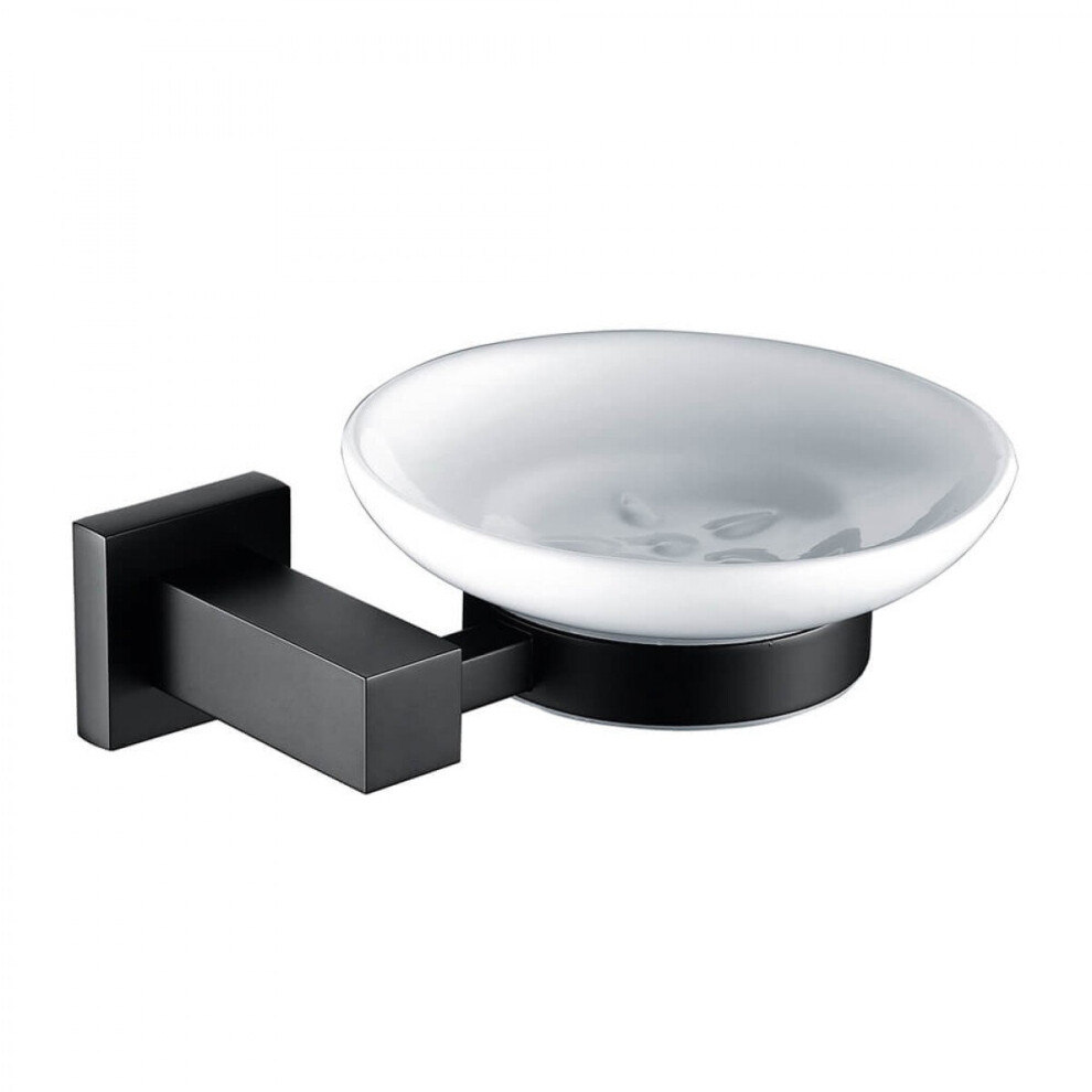 Matte Black Square Soap Dish Holder