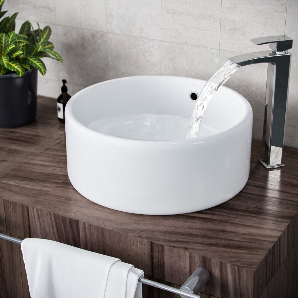 Etive 420Mm Cloakroom Stand Alone Round Counter Top Basin Sink Bowl 5060920921866