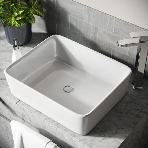 NES Home Leven Cloakroom Rectangle Counter Top Basin Bowl 1