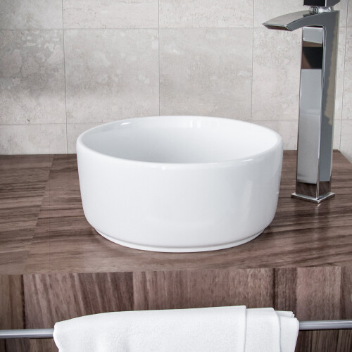 NES Home Etive 310mm Cloakroom Round Counter Top Basin Bowl 2