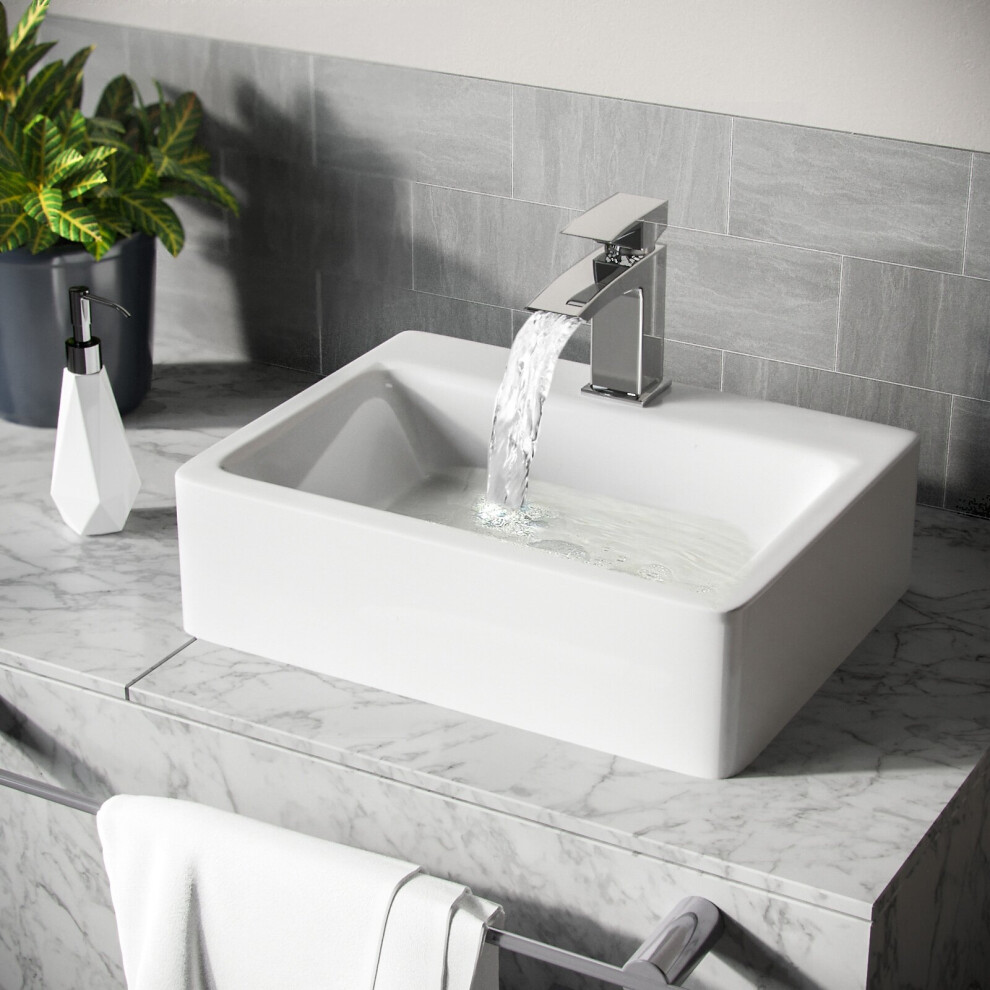 Nes Home Leven 420 X 320Mm Cloakroom Rectangle Counter Top Or Wall Hung Basin