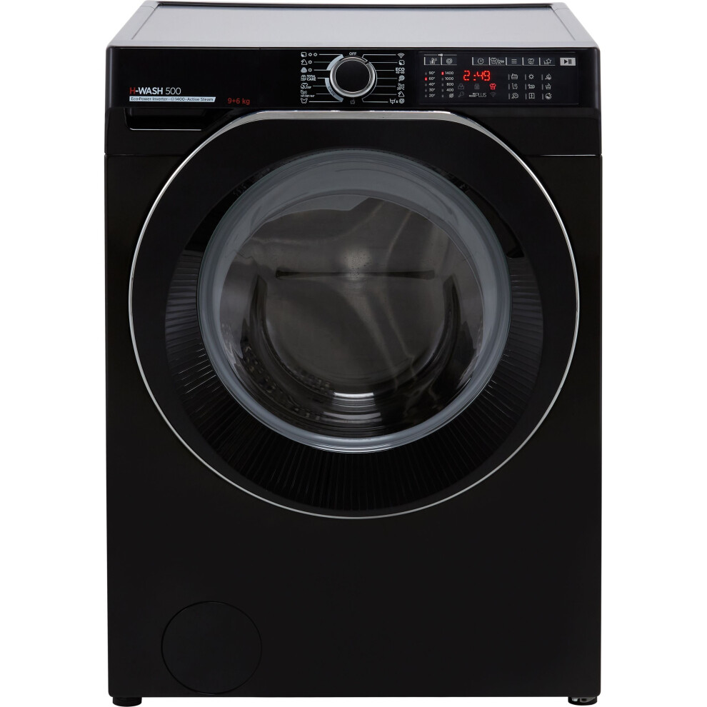 Hoover H-WASH 500 HD496AMBCB/1 Wifi Connected 9Kg / 6Kg Washer Dryer with 1400 rpm - Black