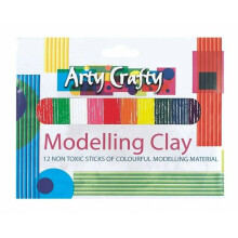 Kids 12 Modelling Clay Plasticine Non Toxic Play Craft School Activity