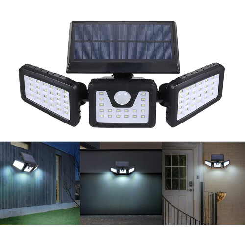 Tomshin Solar Security Light Outdoor Motion Sensor IP65 Waterproof Solar Powered 360 Angle Adjustable 1