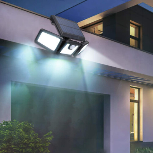 Tomshin Solar Security Light Outdoor Motion Sensor IP65 Waterproof Solar Powered 360 Angle Adjustable 2