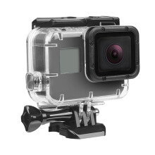 (för Hero 7 6 5 Black) Vattentätt fodral upp till 45 m för GoPro Hero 7/6/5 Black – undervattens skyddsfodral och montering