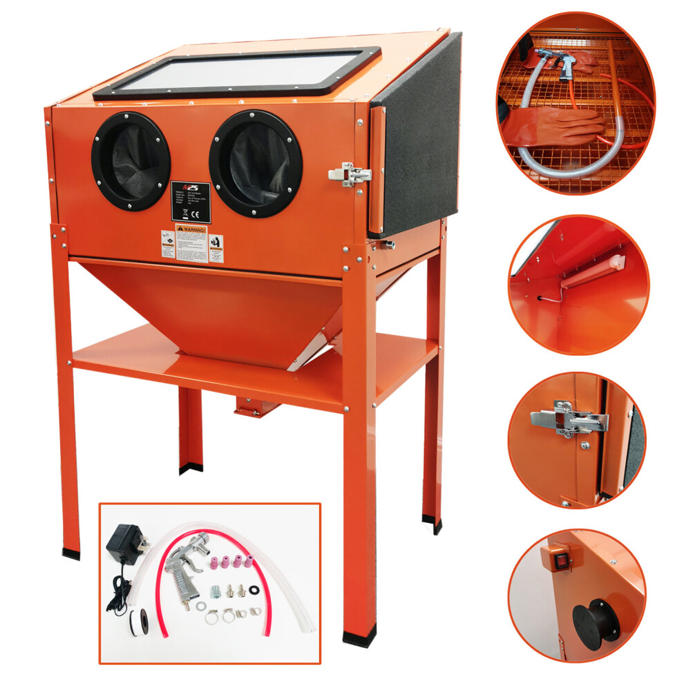 M2S Sand Blasting Cabinet Abrasive Bead Grit Blaster Sandblaster 220L
