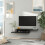 Homcom HOMCOM Wall Mounted Media Console Floating TV Stand with Shelf Black 8
