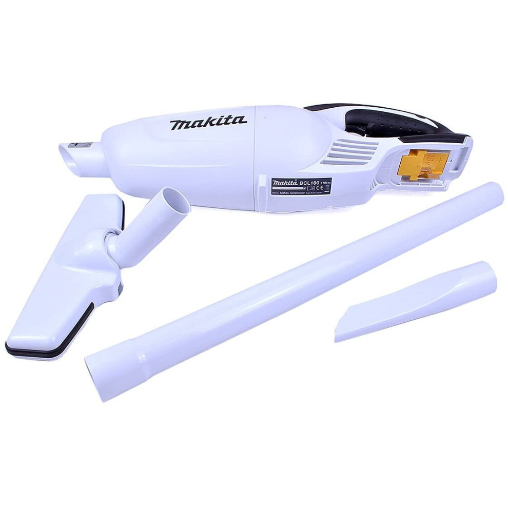 Makita DCL180ZW 18V LXT Vacuum Cleaner Body Only with Attachments - White