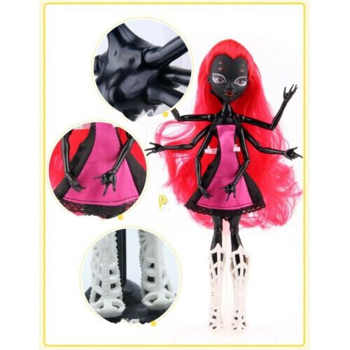 (Black Wydowna Spider) Kids Boy Girls Monster Doll Elf Move Joints Toys