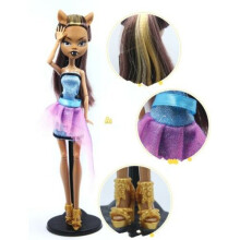 (Clawdeen Wolf Without Shelf) Kids Boy Girls Monster Doll Elf Move Joints Toys