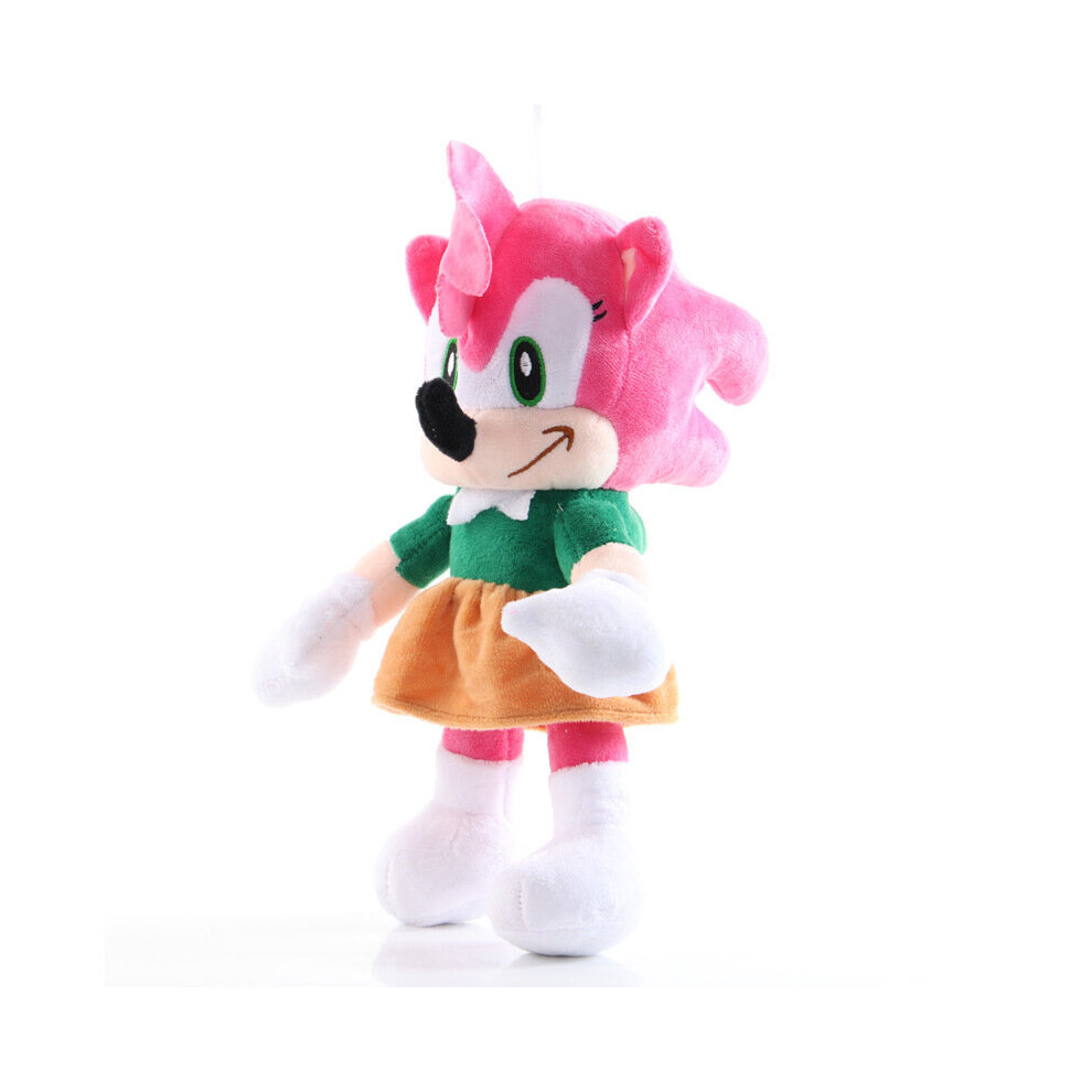(Amy Rose 30Cm) Sonic The Hedgehog Plush Doll Knuckles Tails Kids Gift Blue/Grey/Red