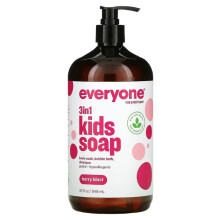 Everyone, Savon 3 en 1 Enfants, Explosion de Baies, 32 fl oz (946 ml)