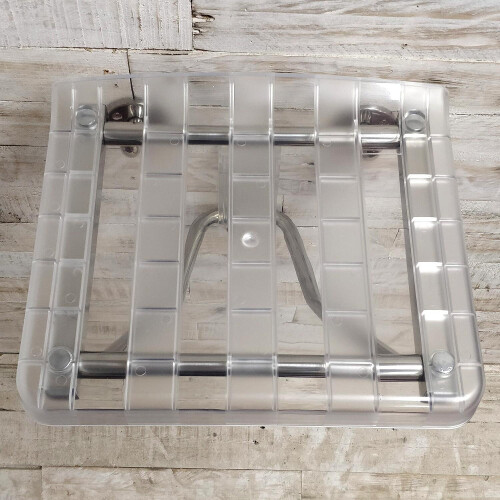 Wall Mounted Clear Shower Seat Folding Solid Plastic Bathroom 2