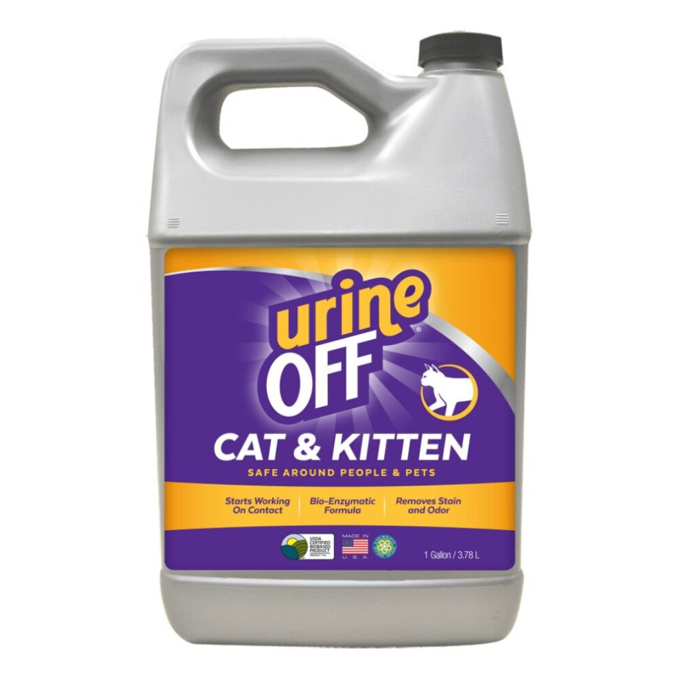 Urine Off Odour & Stain Remover Cleaner Carpet Cats & Kittens 3.78L / 1 Gallon