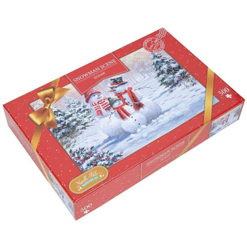 WIDDOP and Co. Jigsaw Puzzle - SNOWMAN SCENE (Christmas) - 500 Pieces