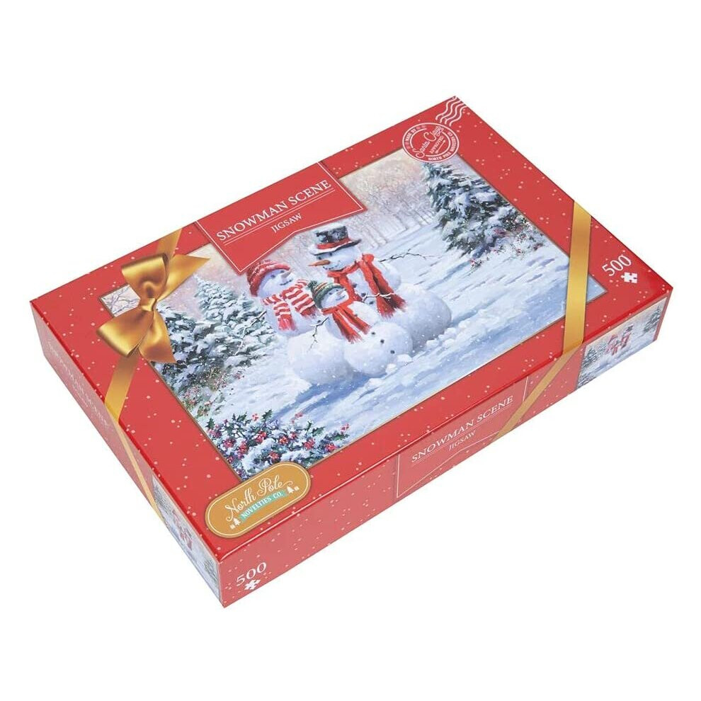 Widdop And Co. Jigsaw Puzzle - Snowman Scene (Christmas) - 500 Pieces