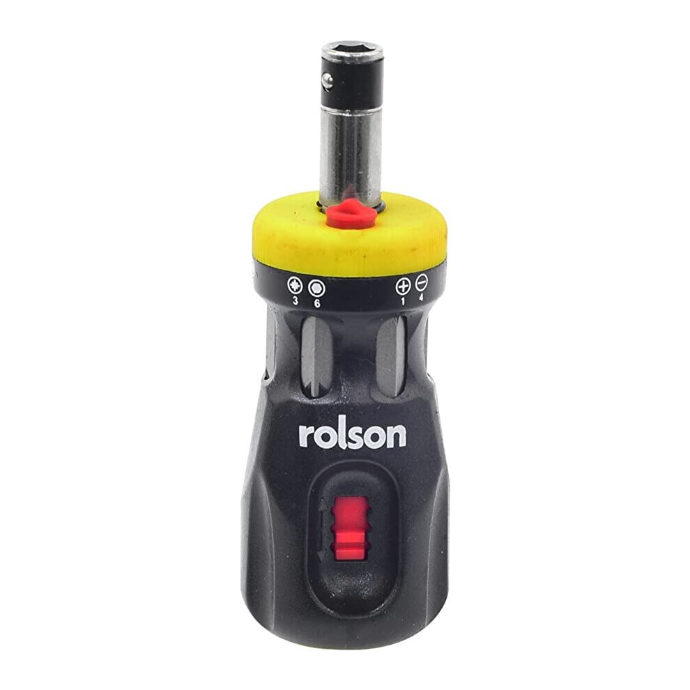 ORIGINAL ROLSON 12 IN 1 STUBBY SCREWDRIVER WITH RATCHET ACTION 55-UN-35