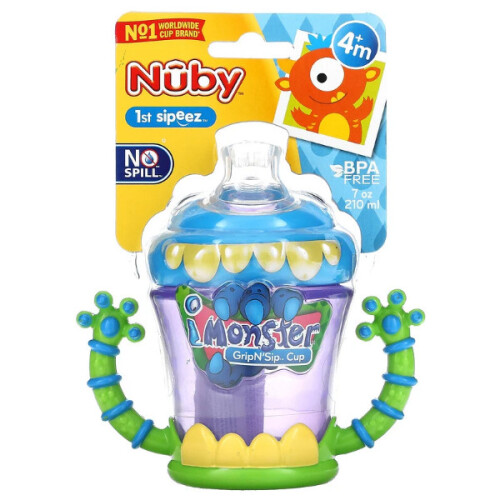 Nuby Nuby, iMonster Grip N' Sip Cup, 4+ Months, 7 oz (210 ml)