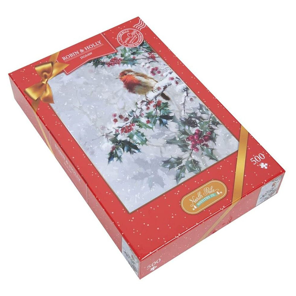 Widdop And Co. Jigsaw Puzzle - Robin & Holly (Christmas) - 500 Pieces