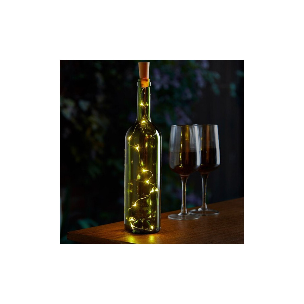 Bottle It! Candle Effect Cork Stopper with LED lights- Twin Pack