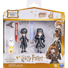 Wizarding World Magical Minis Harry Potter och Cho Chang Friendship Set med Creature Kids Toys fr ldrarna 5 och uppt