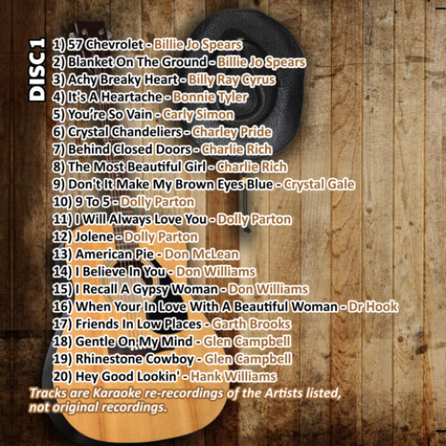 Big Karaoke Hits of Country CDG Disc Pack 1