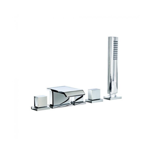 NES Home Devon Waterfall Bath Shower Mixer Tap Chrome